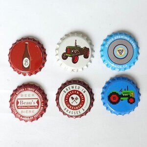 BEAU'S BREWERY Lot of Bottle Caps Lot of 6 Unique Bottle Caps 6 NEW